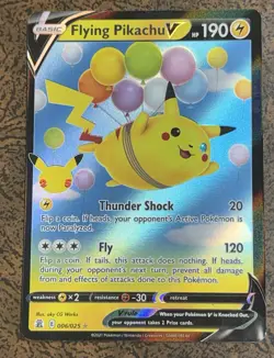 Flying Pikachu V 006/025 Celebrations Ultra Rare Holo Pokemon Card. - Image 1