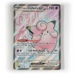 Pokemon - Lillie's Clefairy ex - SVP195 - Black Star Promo - Half Art Card - Image 1