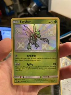 Scyther - SV1/SV94 - Pokemon Hidden Fates Sun & Moon Shiny Rare Card NM - Image 1