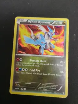 White Kyurem 102/149 B&W Boundaries Crossed Pokemon Card Cracked Ice Holo - Dmg - Image 1
