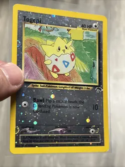 Togepi 4/18 Reverse Holo Southern Islands Pokemon Card Swirl MP - Image 2