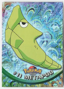Metapod #11 Topps Trading Cards Series 1 Pokemon Lightly Played Holo - Image 1