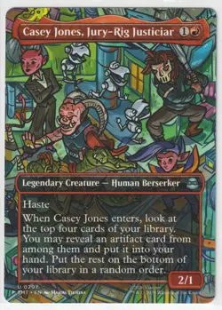 Casey Jones, Jury-Rig Justiciar (Borderless) 207 TMT Magic: The Gathering U NM - Image 1