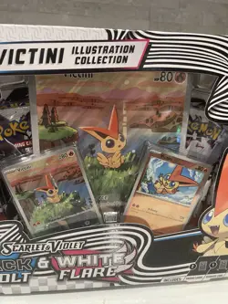 Pokemon TCG Black Bolt White Flare Victini Illustration Collection - SEALED New - Image 2
