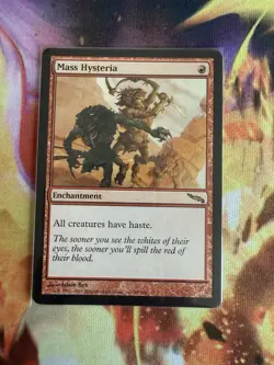 1 x Mass Hysteria - Mirrodin - MTG Magic the Gathering - Red NM - Image 1