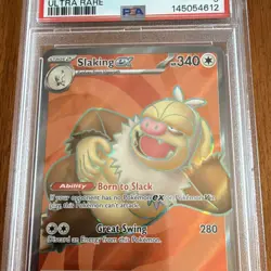 Pokemon Slaking ex Ultra Rare Holo Sv08: Surging Sparks 227/191 PSA 9 EN - Image 1