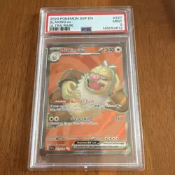 Pokemon Slaking ex Ultra Rare Holo Sv08: Surging Sparks 227/191 PSA 9 EN - Image 3