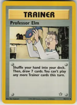 Pokemon TCG Professor Elm Uncommon Neo Genesis 096/111 - Image 1