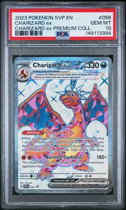 2023 POKEMON SVP EN-SV BLACK STAR PROMO #056 CHARIZARD EX PSA 10 - Image 1