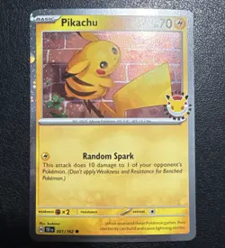 Pokemon Pikachu 2026 Pokemon Day Holo 30th Anniversary Stamped Promo 051/162 LP - Image 1