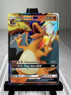 Pokemon TCG Charizard GX 9/68 Hidden Fates Holo Ultra Rare Full Art NM - Image 1