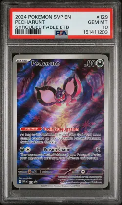 2024 POKEMON SVP EN-SV BLACK STAR PROMO #129 PECHARUNT PSA 10 - Image 1
