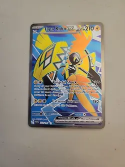 Tapu Koko ex 222/182 Ultra Rare Pokemon TCG SV04: Paradox Rift NM - Image 1