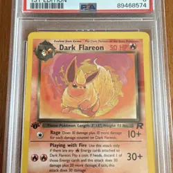 Pokemon Dark Flareon Team Rocket Regular 35/82 1st Edition!!! PSA 8 English - Image 1
