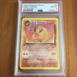 Pokemon Dark Flareon Team Rocket Regular 35/82 1st Edition!!! PSA 8 English - Image 2