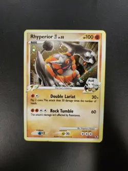 Pokemon TCG Rhyperior [4] Rising Rivals 32/111 Holo Rare DMG - Image 1