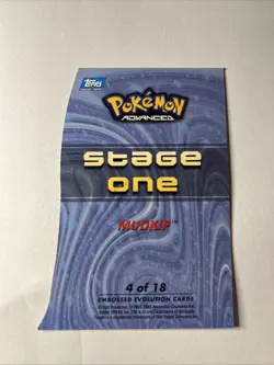 2003 Topps Pokemon Advanced Mudkip #4/18 Die-Cut - Image 2