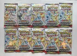 NEW Pokemon TCG Scarlet & Violet Prismatic Evolutions 10 Sealed Booster Packs - Image 1