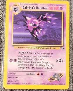 Pokemon TCG Sabrina's Haunter Gym Heroes 58/132 Uncommon Stage 1 50 HP 1999 - Image 1