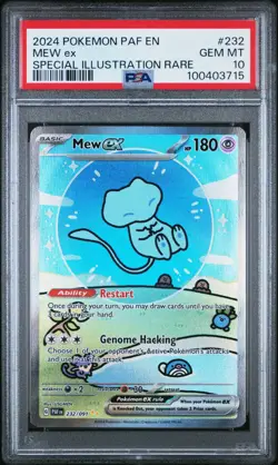 Pokemon PSA 10 Mew ex 232/091 SIR Paldean Fates Gem Mint - Image 1
