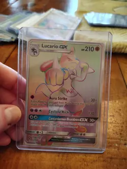 The Pokemon Company Lucario GX 135/131 Secret Rare Holo Forbidden Light ENG - Image 1