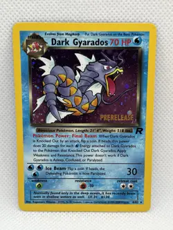 Dark Gyarados (PRERELEASE) 08/82 Team Rocket Holo Rare Pokemon TCG - Near Mint - Image 1