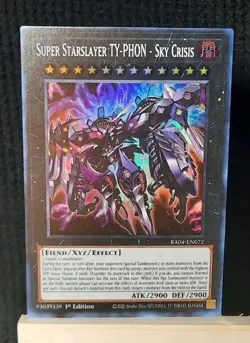 Yu-Gi-Oh! Super Starslayer TY-PHON - Sky Crisis *SUPER RARE* 1st Edition LP - Image 1