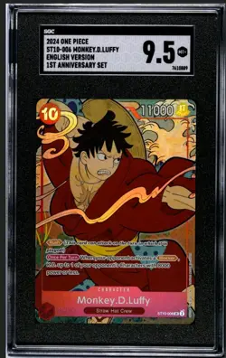 2024 ST10-006 Monkey d. Luffy 1st anniversary Set SGC 9.5 Possibly a 10. - Image 1