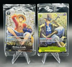ONE PIECE TIN PROMO 075 MONKEY.D.LUFFY & 073 SABO FACTORY SEALED LOT OF 2 - Image 1