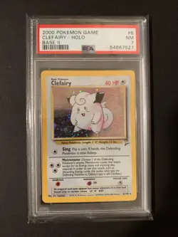 Pokemon Clefairy Base Set II Holo 6/130 PSA 7 (54667527) - Image 1