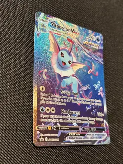 Pokemon TCG Holo Ultra Rare Full Art Near Mint Black Star Promo Vaporeon SWSH182 - Image 3