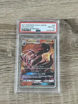 SALAZZLE GX #25 Ultra Rare PSA 10 GEM MINT 2017 Pokemon Burning Shadows - Image 1