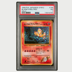 PSA 7 Pokemon Blaine's Moltres Holo Japanese Gym 2 1999 - Image 1