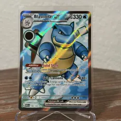 Blastoise EX Full Art 184/165 English Scarlet & Violet 151 Pokemon TCG NM - Image 1