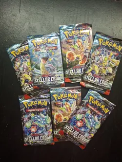 7 Stellar Crown Booster Packs From Pokemon Center Vending Machine - Image 1
