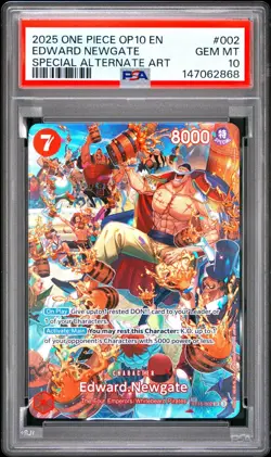 2025 ONE PIECE ST15-002 OP10 ROYAL BLOOD EDWARD NEWGATE WHITEBEARD PSA 10 - Image 1