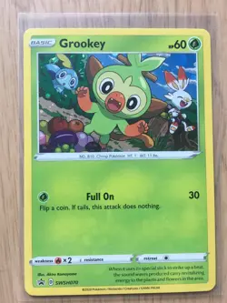 Pokemon TCG Black Star Promo - Grookey #SWSH070 Holofoil Promo Card - Pack Fresh - Image 1