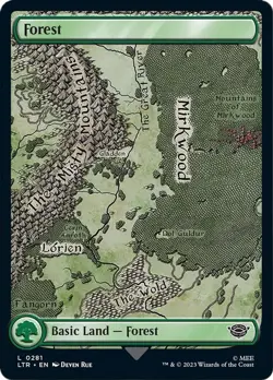 Forest (281) Lord of the Rings Foil Magic the Gathering card - Image 1
