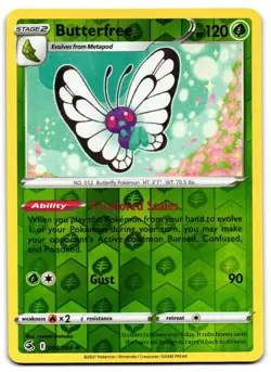 Butterfree 003/264 - Fusion Strike Rare Pokemon TCG Reverse Holo - M/LP Card - Image 1