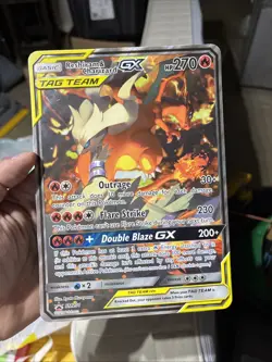 Pokemon TCG Reshiram & Charizard GX SM201 Big Card - Image 1