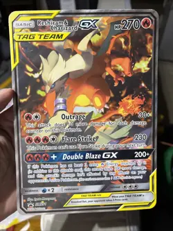 Pokemon TCG Reshiram & Charizard GX SM201 Big Card - Image 2