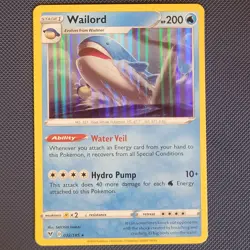 Wailord 032/185 - Vivid Voltage - Rare Holo Pokemon Card - NM - Image 1