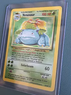 Venusaur 15/102 Holo Rare Pokemon Card 1999 TWOC Near Mint - Image 3