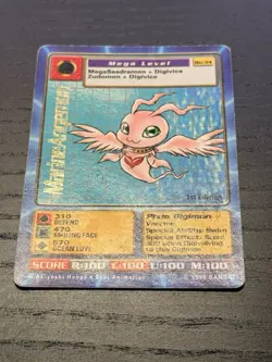 MarineAngemon BO-34 Gold Rare Digimon Card 1999 Bandai HP - Image 3