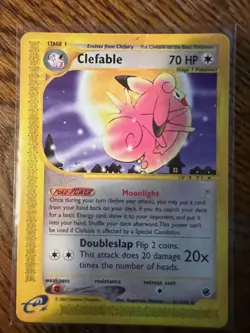 CLEFABLE 41/165 Non-Holo Rare WOTC Expedition e-Series Pokemon Card LP/MP - Image 1