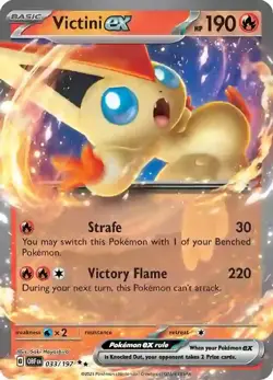 Victini ex 33/197 Double Rare ex Obsidian Flames Pokemon Cards - Image 1