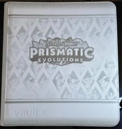 Pokemon Prismatic Evolutions Vault X Binder SV8.5 PRE, Unlucky Collector w/cards - Image 1