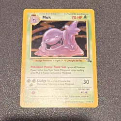 Pokemon TCG Muk Holo Rare Card 13/62 Fossil Set, WOTC 1999, MP Vintage - Image 3