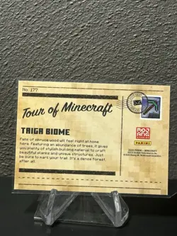 2024 Panini Minecraft Trading Cards Tour of Minecraft Taiga Biome OptiChrome - Image 2