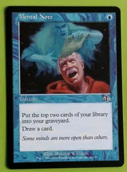 MTG MENTAL NOTE x1, Judgment. Excellent. Pre Modern. - Image 1
